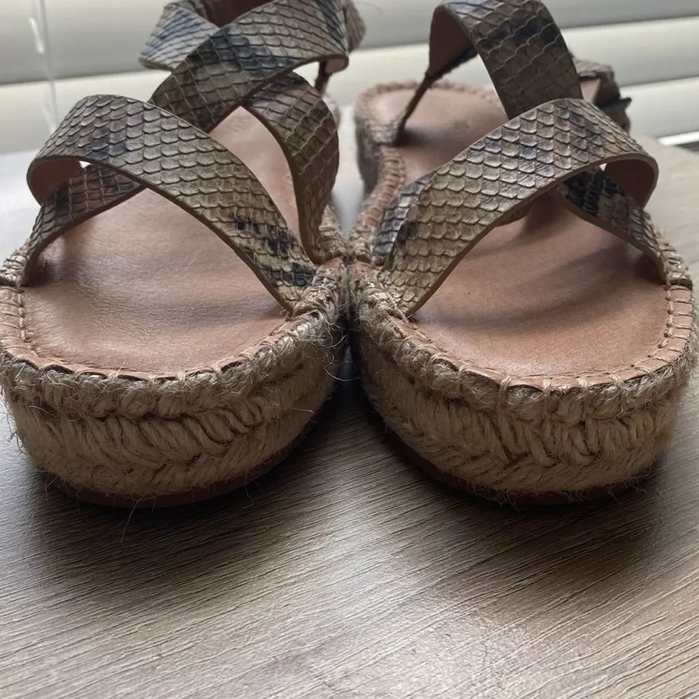 NWOT. Madewell Malia Snakeskin Espadrilles